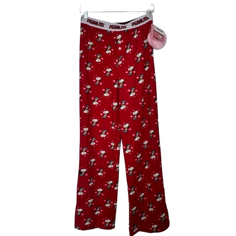 NWT Peanuts Snoopy Women’s Red and Pink Heart Large Pajama Pants